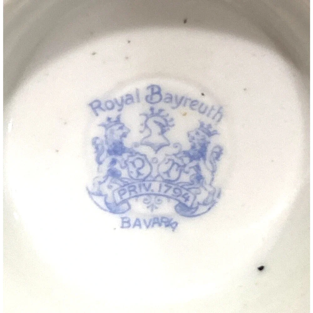 Antique Royal Bayreuth Bavaria Porcelain Creamer Little Boy Blue Nursery 1900's